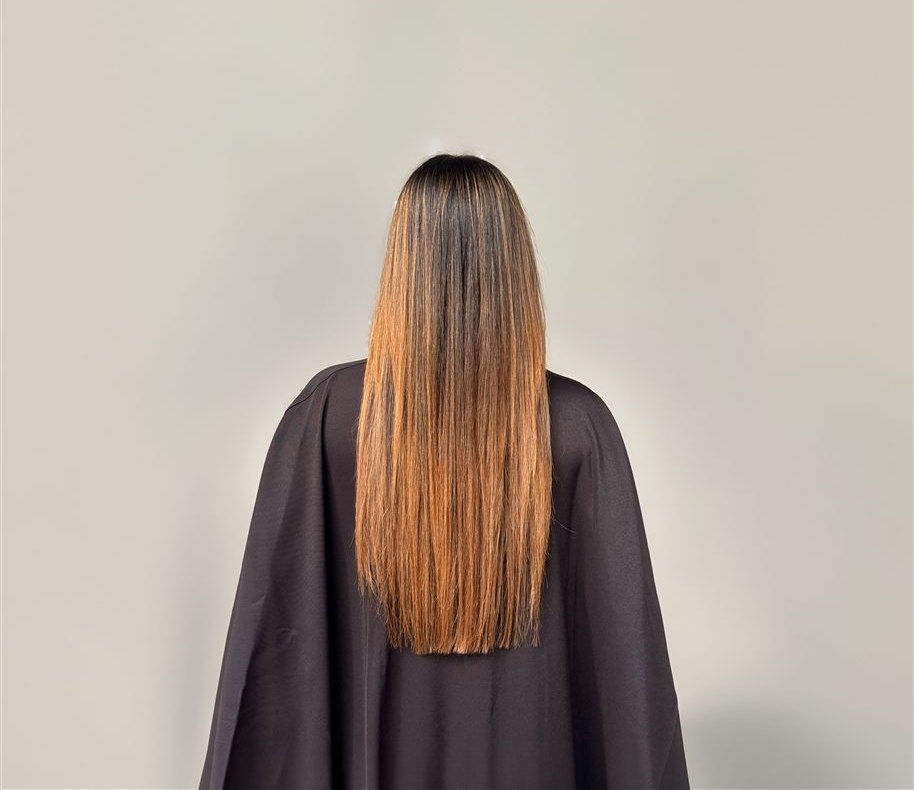 Result after KPV Pro — straight hair, back view